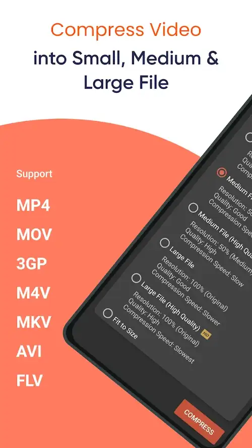 Video Compressor โ Compact Video(MP4,MKV,AVI,MOV)