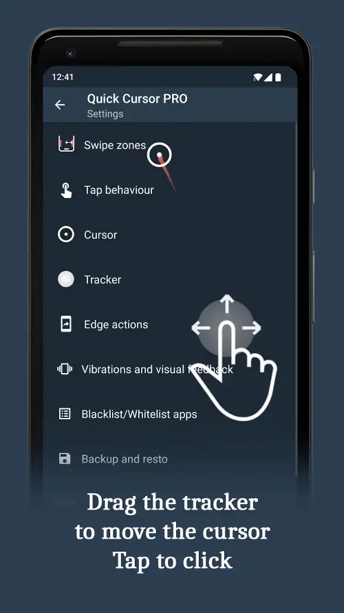 Quick Cursor: One-Handed mode