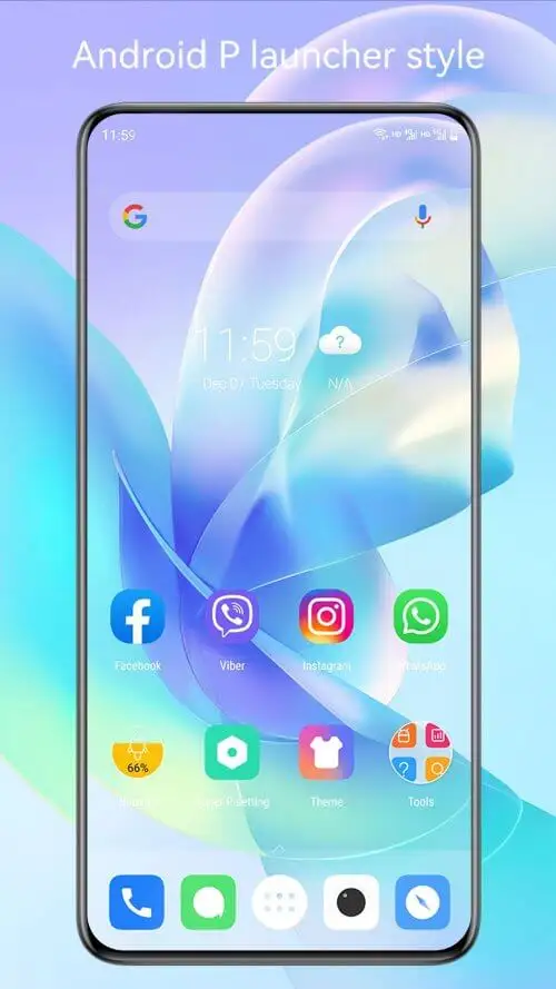 Super P Launcher, theme