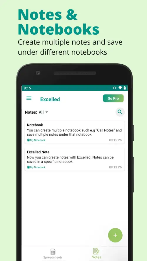 Excel Spreadsheet: Sheets App