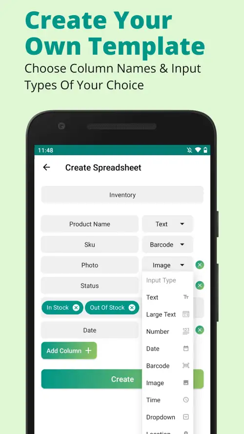 Excel Spreadsheet: Sheets App