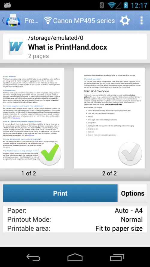 PrintHand Mobile Print