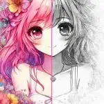 Draw Anime Sketch v4.0 MOD APK (Premium Unlocked)