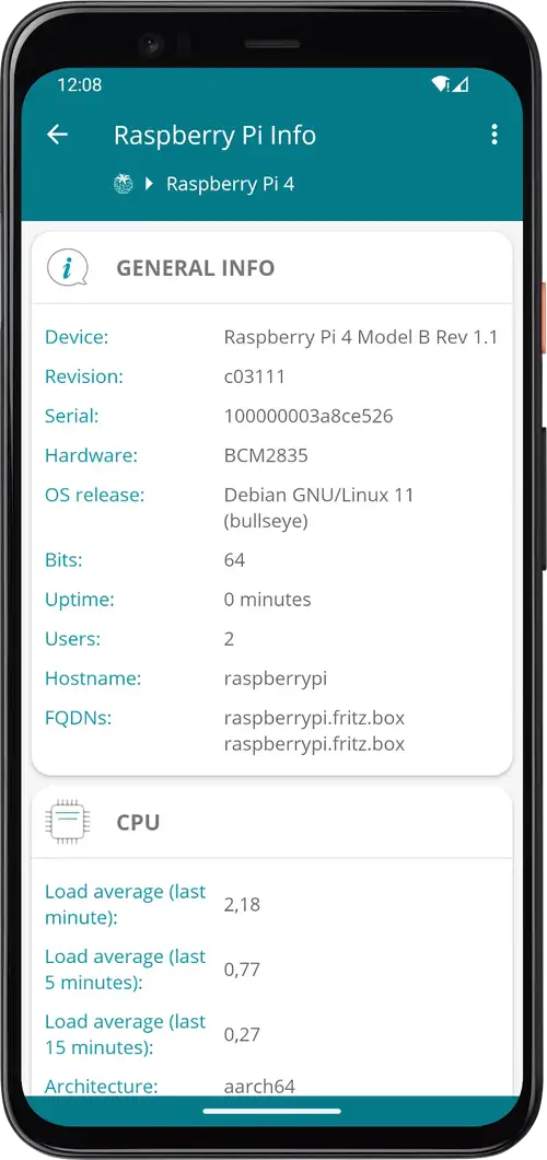 RaspController screenshot 4