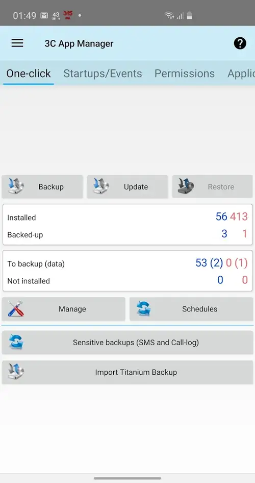 3C App Manager screenshot 1