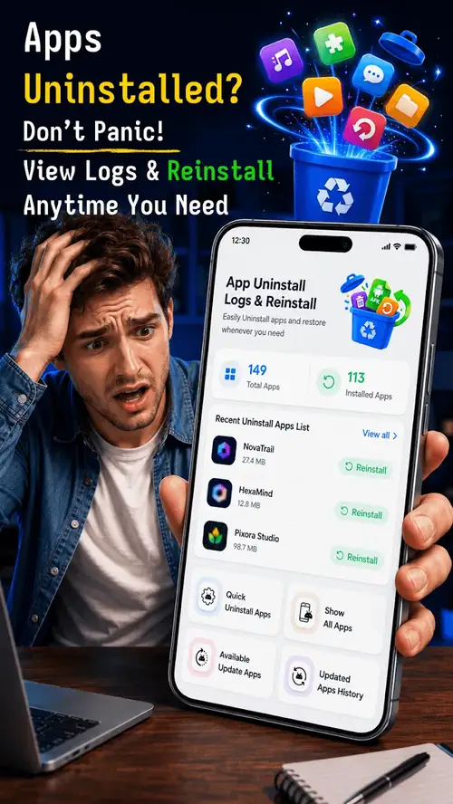 App Uninstall Logs & Reinstall screenshot 1
