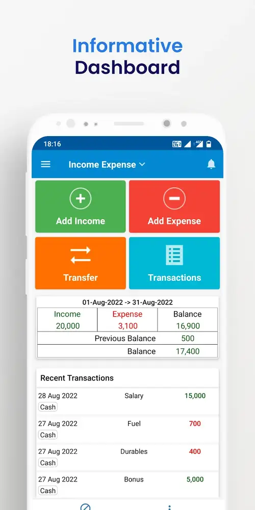 Income Expense screenshot 1