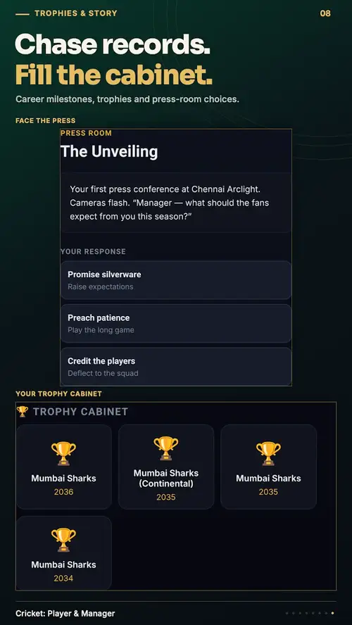 Cricket: Player & Manager screenshot 4